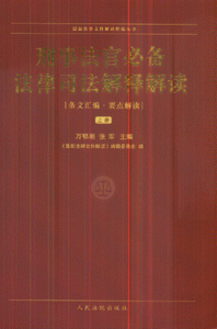刑事法官必备法律司法解释解读-(上.下册)