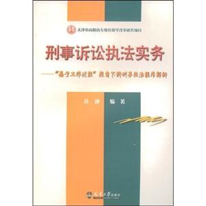 刑事诉讼执法实务:“基于工作过程”视角下的刑事执法程序解析
