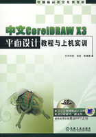 中文CoreLDRAM X3平面设计教程与上机实训