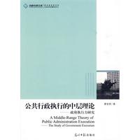 公共行政执行的中层理论-政府执行力研究
