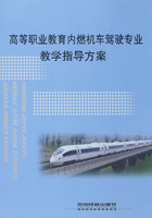 高等职业教育内燃机车驾驶专业教学指导方案