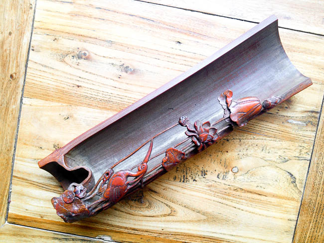 竹雕"一路连科"香插(孤品)