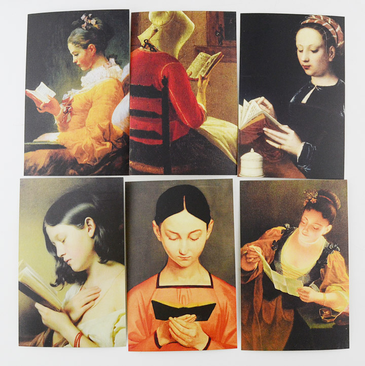 中图明信片:阅读的女人系列二(6张)