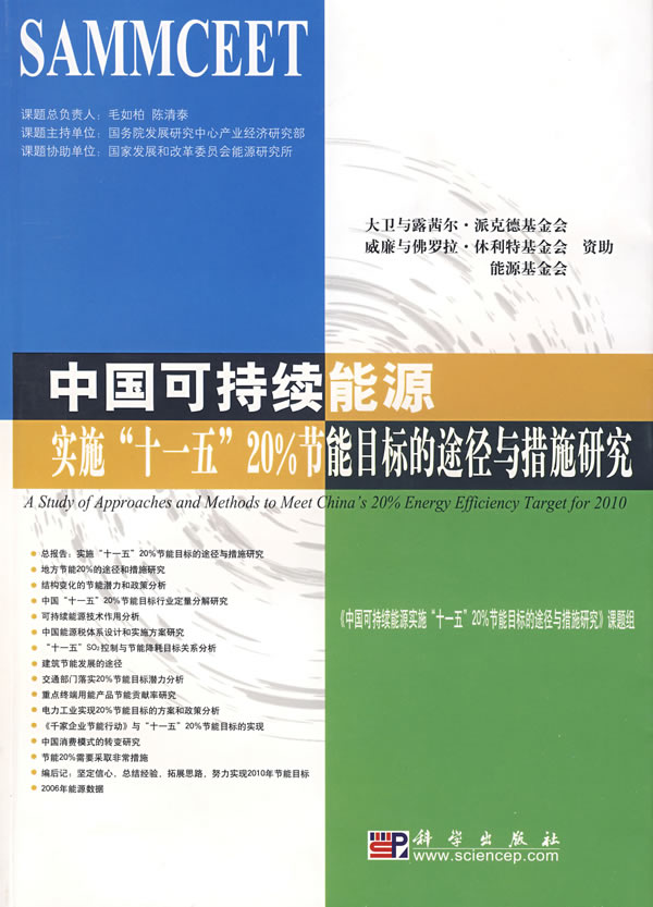 中国可持续能源实施十一五20%节能目标的途径与措施研究